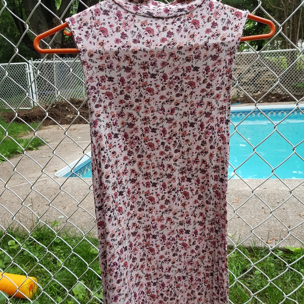 Floral turtle neck dress